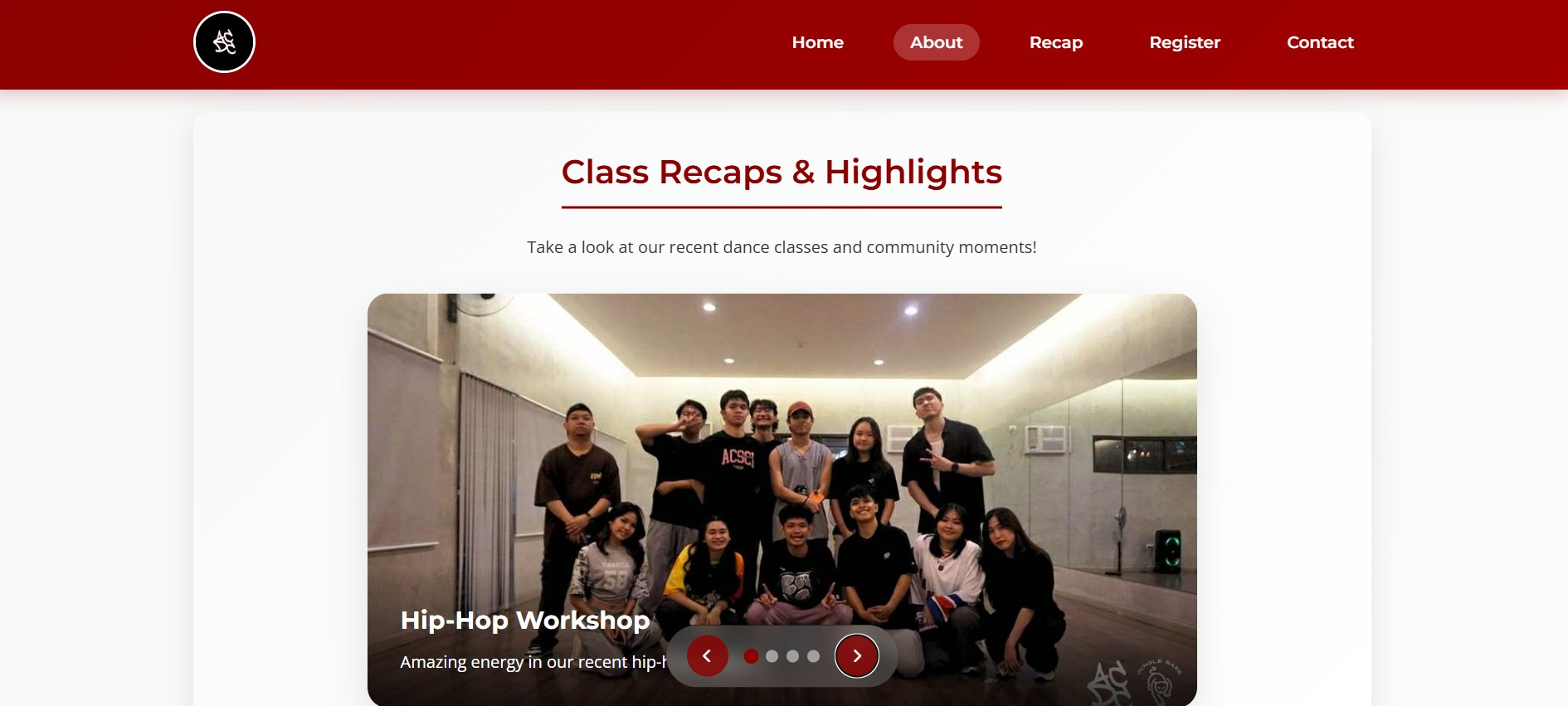 AC Dance Website